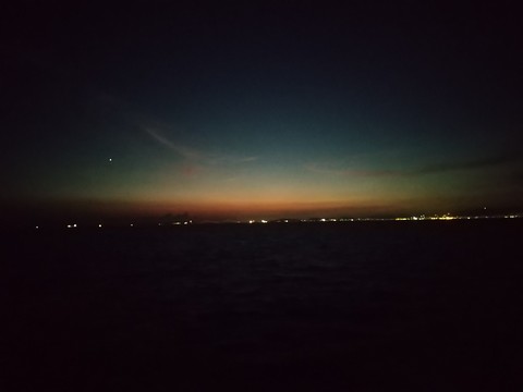 夜釣り 泳がせ 青物がつれるような夜景